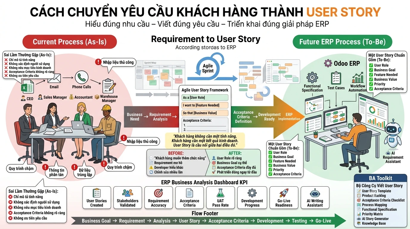 Cách chuyển yêu cầu khách hàng thành user story